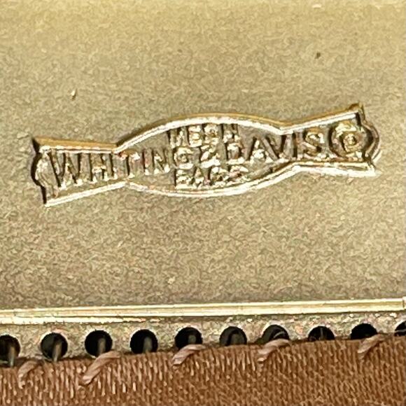 Whiting & Davis Vintage Matte Gold Chunky Chain Mail Purse - Picture 4 of 7